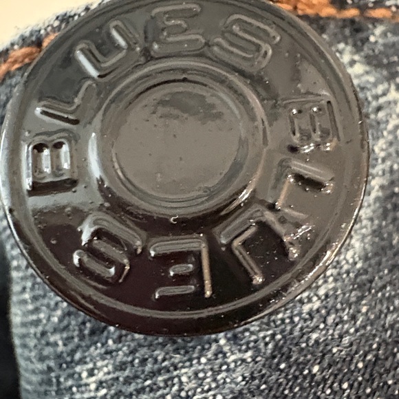 Baccini Dark Blue Straight Leg Jeans with Sequin Accents - Picture 7 of 7